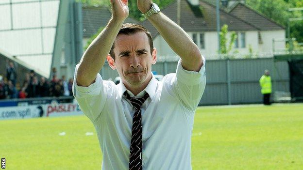 Danny Lennon after draw with Hearts