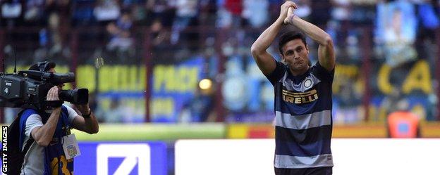 Inter Milan defender Javier Zanetti