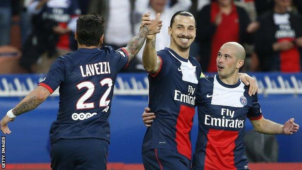 Paris St-Germain's Zlatan Ibrahimovic