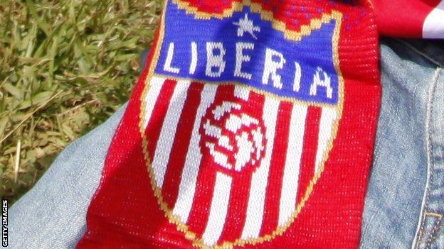 A Liberia football scarf