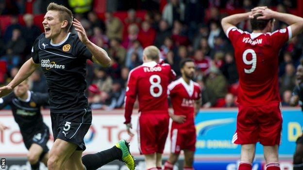 Aberdeen lost second place on the Scottish Premiership's final day