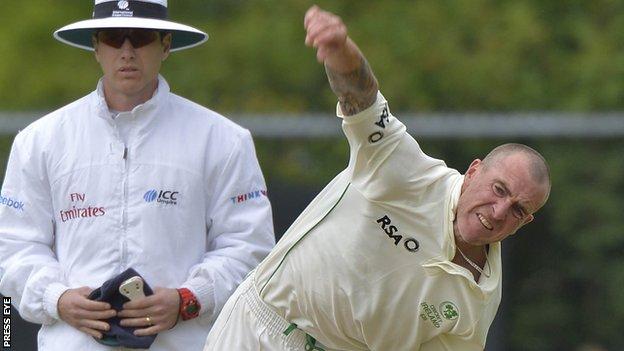 John Mooney took three North West Warriors wickets in Tuesday's weather-affected opening day