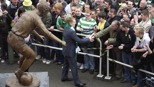 Neil Lennon meets the Celtic fans on becoming manager
