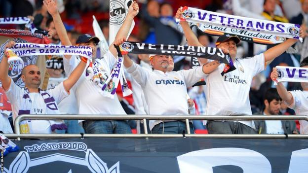 Real Madrid fans before Champions League final