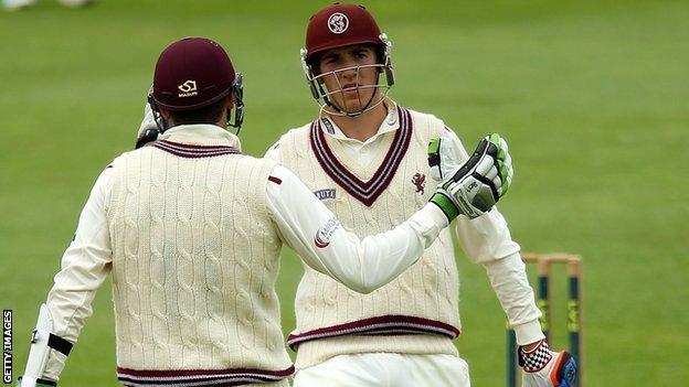 Jamie Overton and Craig Overton for Somerset