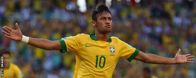 Neymar celebrates