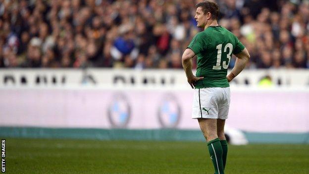 O'Driscoll in action for Ireland