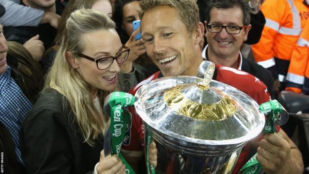 Jonny Wilkinson and wife Shelley Jenkins