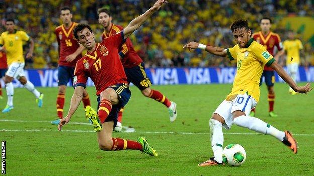 Neymar scored in the Confederations Cup final