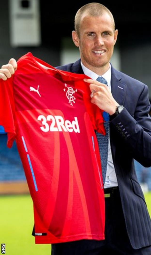 Kenny Miller with Rangers' new third kit