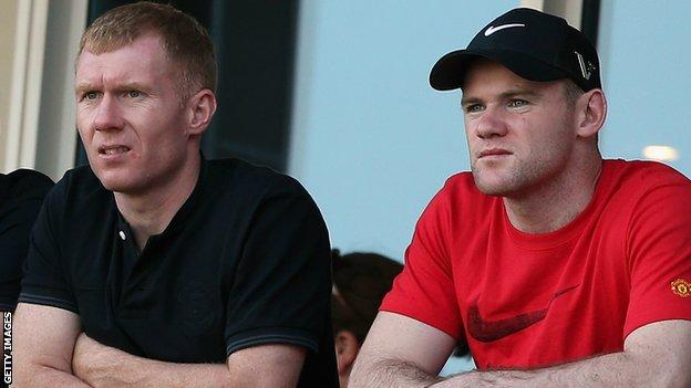 Paul Scholes and Wayne Rooney