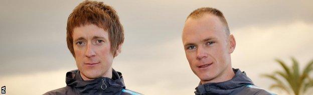 Sir Bradley Wiggins and Chris Froome