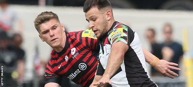 England's Owen Farrell and Danny Care