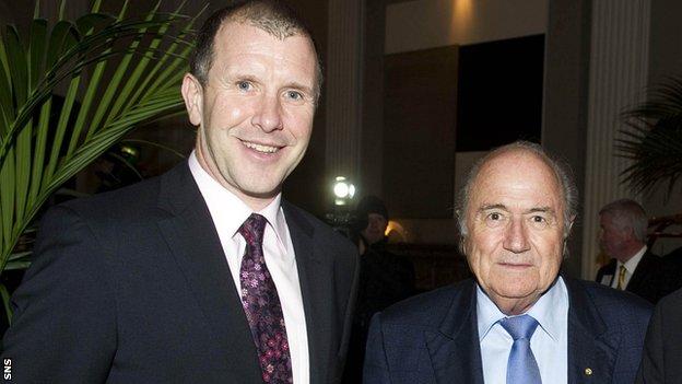 Stewart Regan and Sepp Blatter