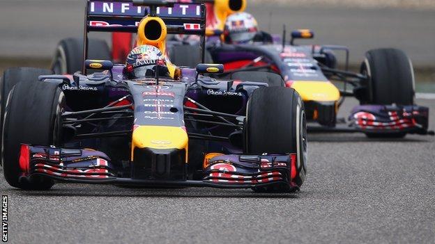 Red Bull team: Sebastian Vettel and Daniel Ricciardo
