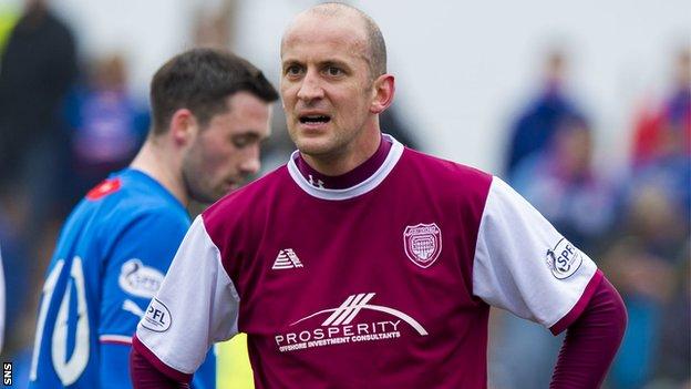 Paul Sheerin during his spell as Arbroath player-manager