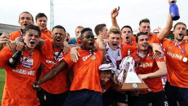 Luton Town beat Forest Green 4-1 on 21 April to secure their Football League return