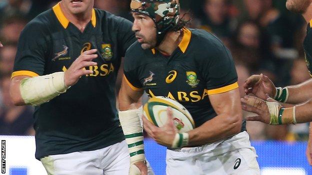 Victor Matfield will become the most-capped Test player in the history of South African rugby.