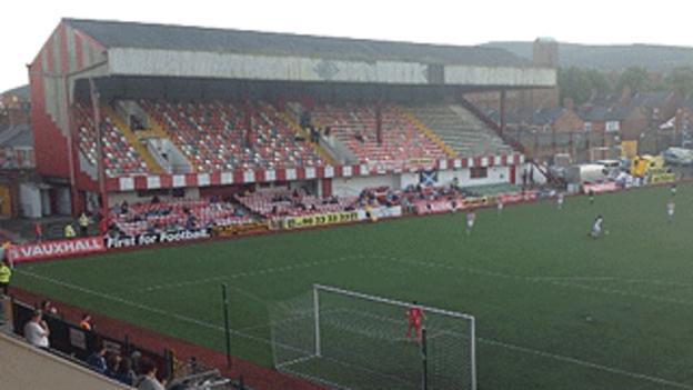 The old main stand at Cliftonville