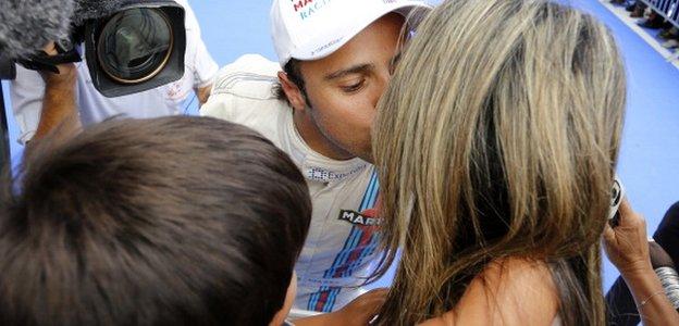 Felipe Massa with his family