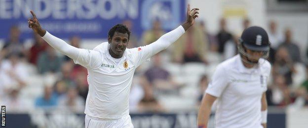 Sri Lanka captain Angelo Mathews removes Joe Root