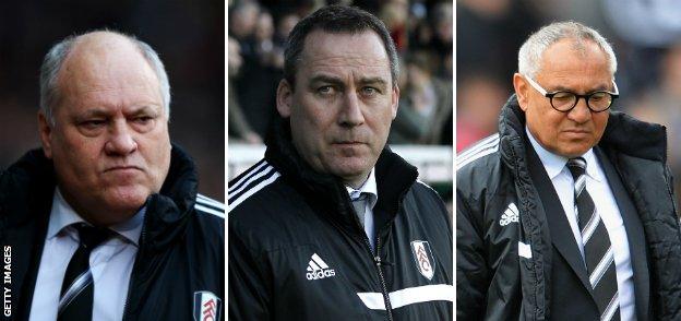 Martin Jol, Rene Meulensteen and Felix Magath