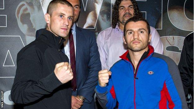 Ricky Burns (left) has switched to trainer Tony Sims since he lost his WBO title