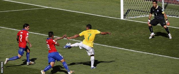 Hulk's effort was ruled out for handball