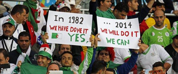 Algeria fans in confident mood ahead of their game with Germany