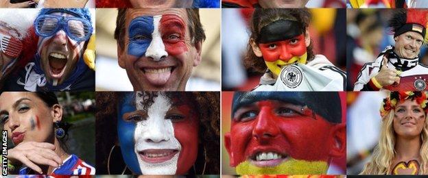 France and Germany fans