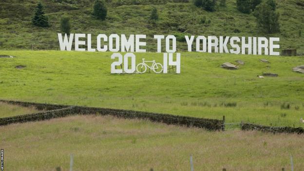Welcome to Yorkshire sign - Tour de France Grand Depart