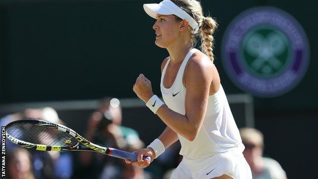 Wimbledon 2014: Eugenie Bouchard sets up Kvitova final - BBC Sport