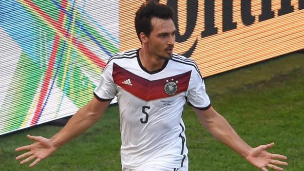 World Cup 2014: Mats Hummels heads Germany in front - BBC Sport