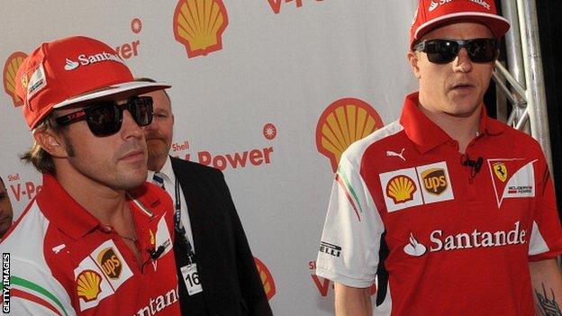 Fernando Alonso (left) and Kimi Raikkonen