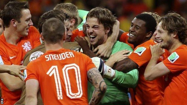 Tim Krul, Netherlands v Costa Rica, World Cup 2014