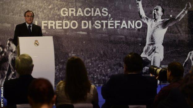 Real Madrid president Florentino Perez
