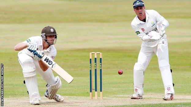 Surrey batsman Zafar Ansari against Glamorgan