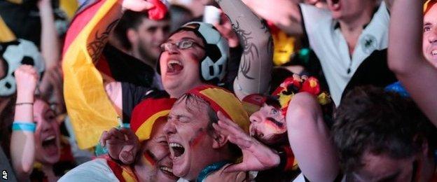 Germany fans celebrate