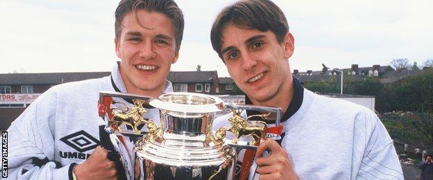 David Beckham and Gary Neville