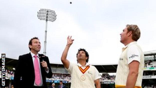 Michael Atherton, Scahin Tendulkar and Shane Warne