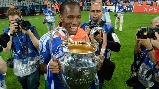 Drogba's Official Chelsea Signed Shirt, Champions League 2012