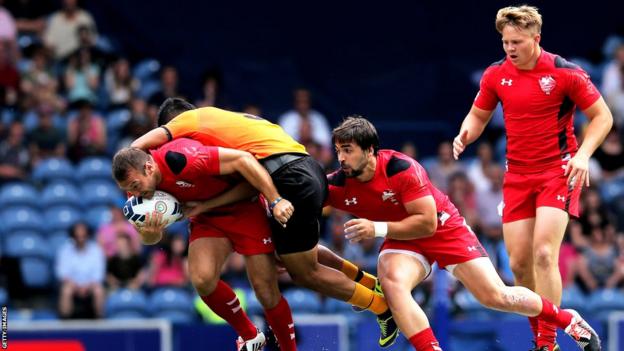 Wales rugby sevens team kicked off their Commonwealth Games campaign with a comprehensive 52-0 victory over Malaysia at Ibrox.