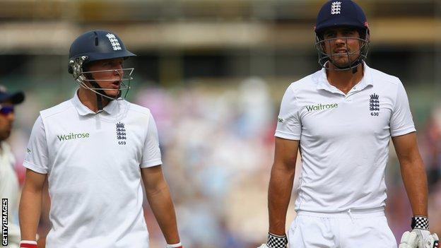 England captain Alastair Cook and Gary Ballance
