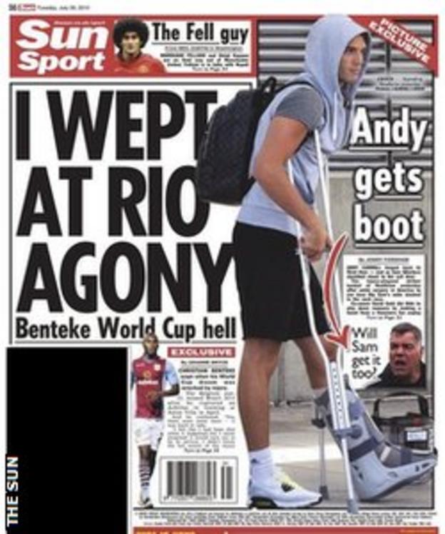 The Sun back page