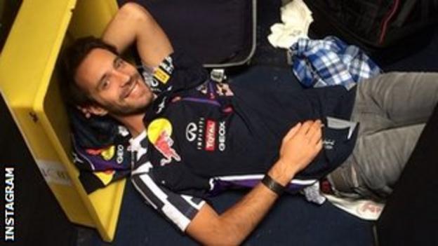 Jean-Eric Vergne takes time out while in Assen for a promotional event with Red Bull Racing