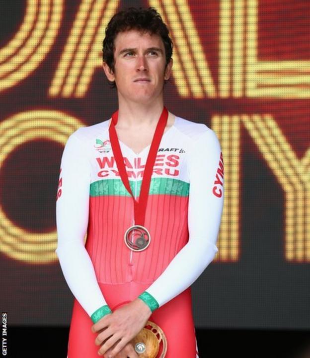 Thomas secured silver after finishing 14 seconds behind winner Alex Dowsett of England with Australia's Rohan Dennis second.