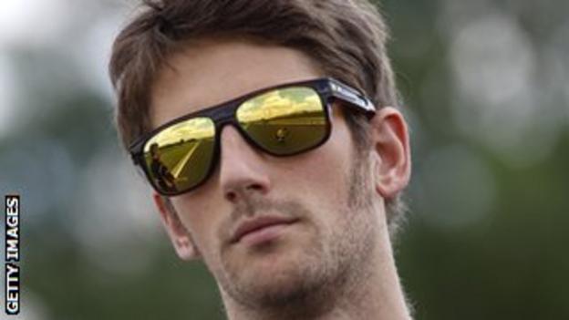 Lotus driver Romain Grosjean