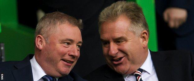 Rangers manager Ally McCoist and chief executive Graham Wallace