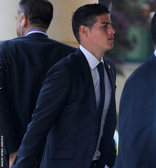Real Madrid's Colombian forward James Rodriguez who signed for the club for a fee which could reach £71m.