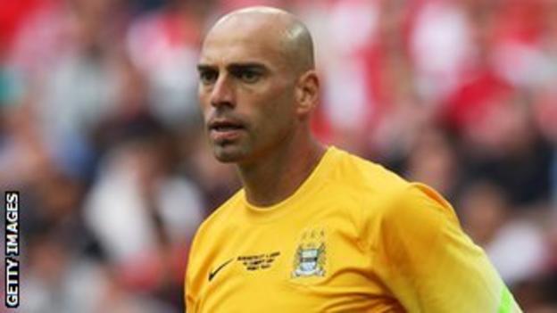 Manchester City goalkeeper Willy Caballero
